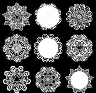 矢量花型底纹图片