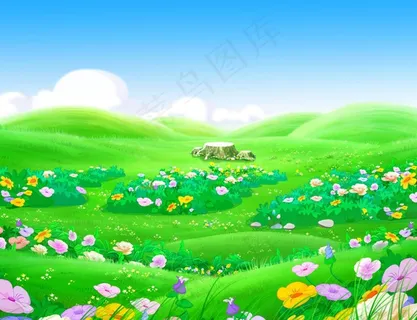 卡通草地图片