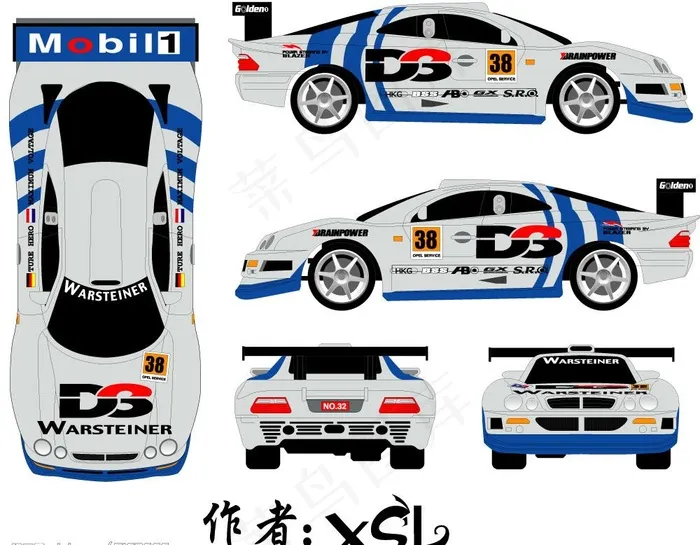 赛车不干胶设计资料07图片ai矢量模版下载