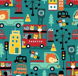 无缝卡通背景图片