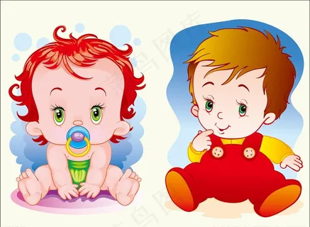 矢量卡通婴儿童形象插画设计图片 矢量卡通婴儿童形象插画设计图片