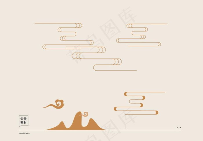 云纹 线条图片ai矢量模版下载