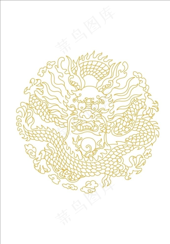 龙纹  矢量    中式图片