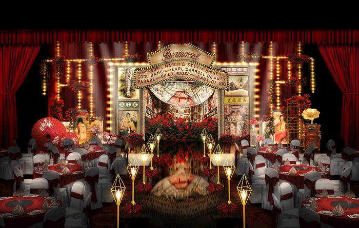 民国风婚礼舞台图片