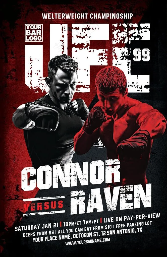 拳击比赛海报图片