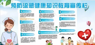 冬季流感健康知识教育宣传栏图片