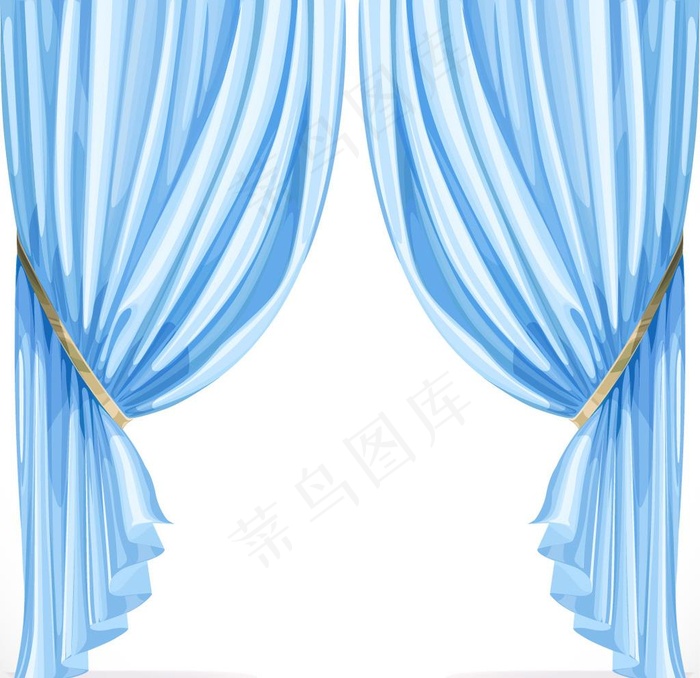蓝色幕布窗帘图片eps,ai矢量模版下载