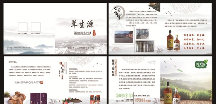 松茸酒画册图片(340X170)cdr矢量模版下载