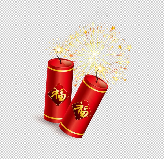 鞭炮爆竹新年喜庆元素PNG图片