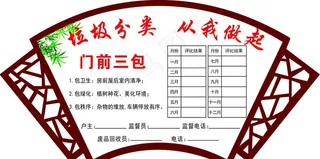 扇形门前三包责任牌图片