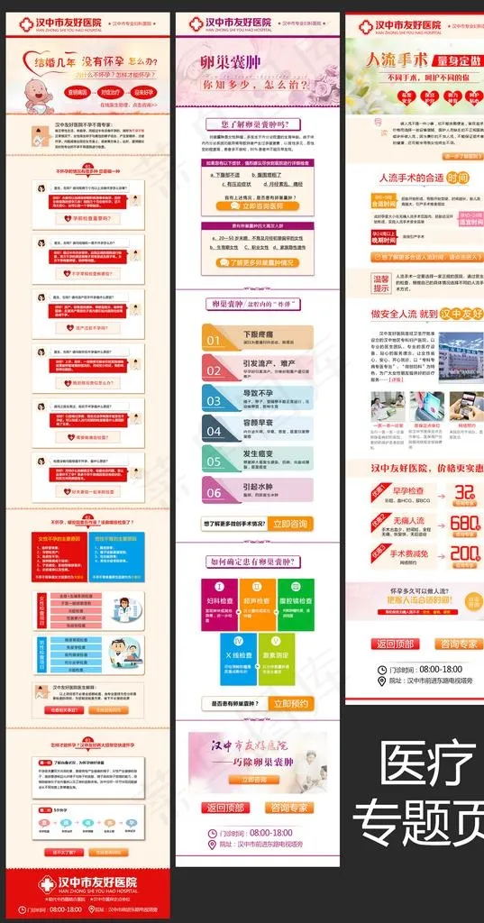 妇科专题页图片(640X3535(DPI:300))psd模版下载