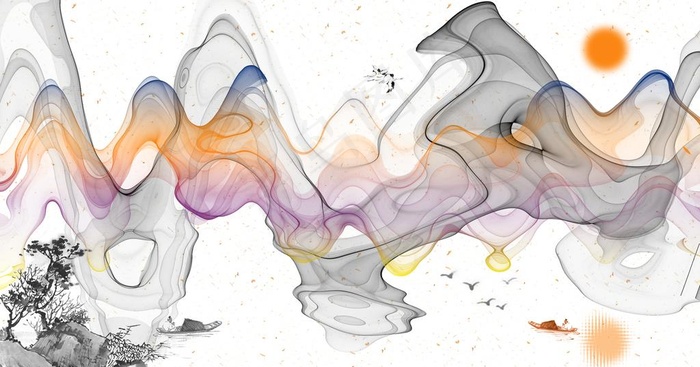 新中式水墨山水意境电视沙发背景图片(9000X5000(DPI:300))psd模版下载