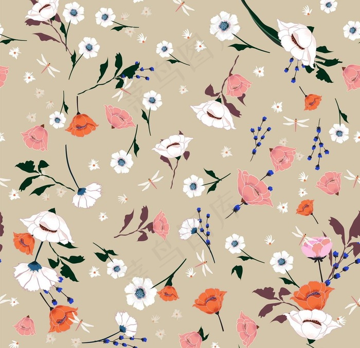 无缝印花图案图片