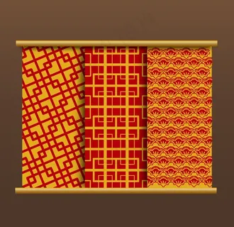 中国传统矢量底纹元素图片