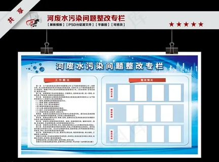 河废水污染问题整改专栏海报展板图片 河废水污染问题整改专栏海报展板图片