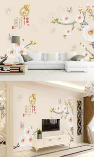 欧式白色花朵浮雕现代珠宝背景墙图片 欧式白色花朵浮雕现代珠宝背景墙图片