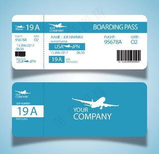 登机牌图片