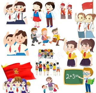 卡通学生图片