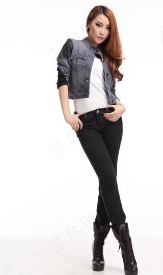 牛仔服装 牛仔 模特图片