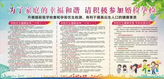 婚前检查展板图片