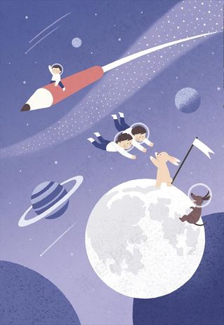 卡通太空插画图片