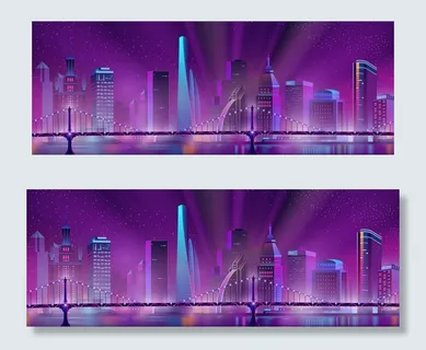 未来科技互联网城市高楼建筑图片