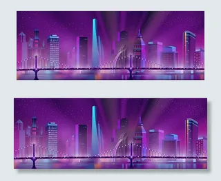 未来科技互联网城市高楼建筑图片