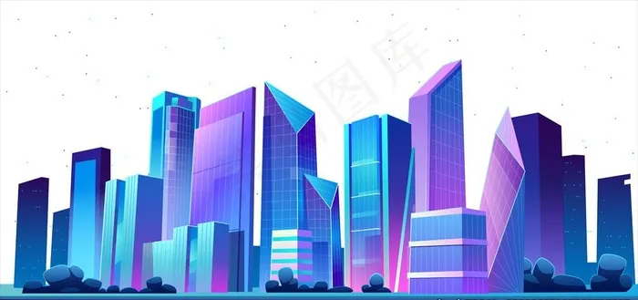 科技建筑图片ai矢量模版下载