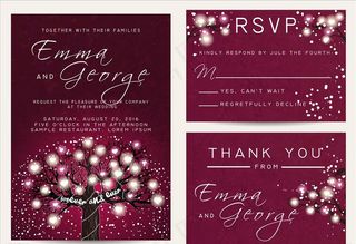 高档韩式婚礼邀请卡片图片