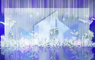 蓝色婚礼图片