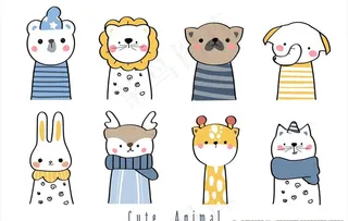 卡通动物图片