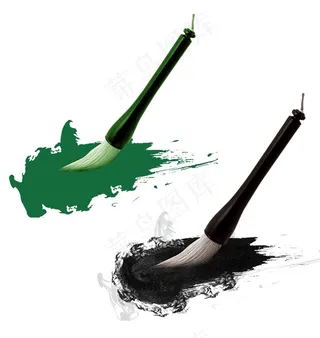 毛笔  笔锋图片