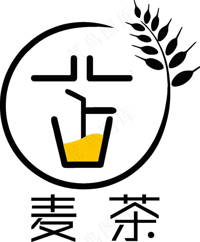 奶茶logo图片ai矢量模版下载