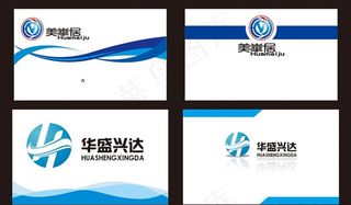 名片设计 蓝色名片 科技名片图片