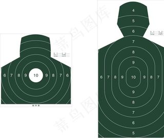 半身靶 胸环靶图片