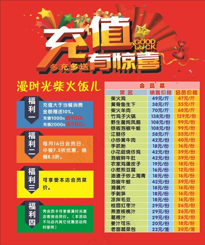 充值宣传图片cdr矢量模版下载