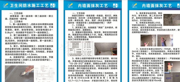 施工工艺图片cdr矢量模版下载