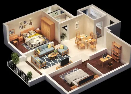 3D户型图图片 3D户型图图片