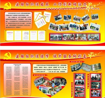 建强组织促保障展板图片