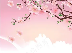 盛开的桃花图片