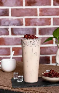 红豆奶茶图片