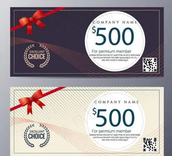 优惠券代金券矢量图片