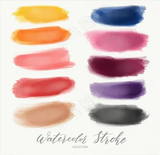 水彩笔触图片