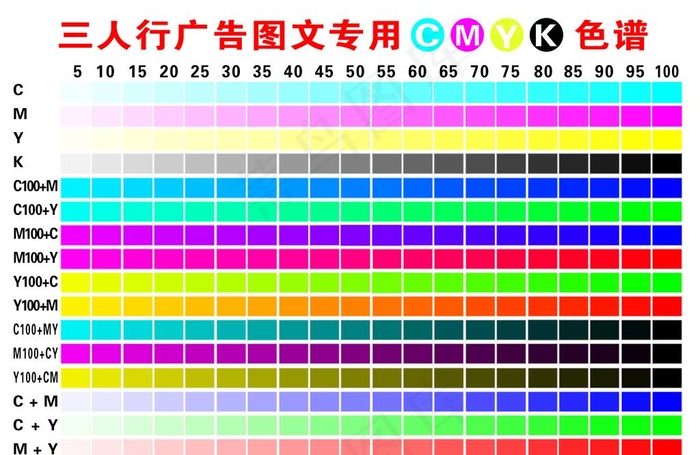 CMYK色值对照卡图片psd模版下载