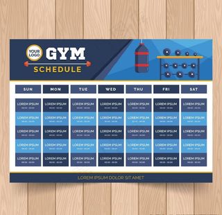 健身房课程表图片