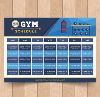 健身房课程表图片