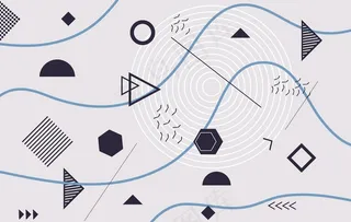 简约手绘几何图形元素图片