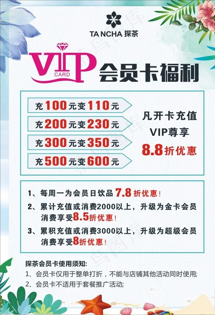 VIP会员福利海报图片cdr矢量模版下载