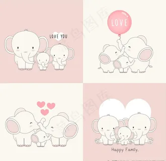 可爱卡通大象图片