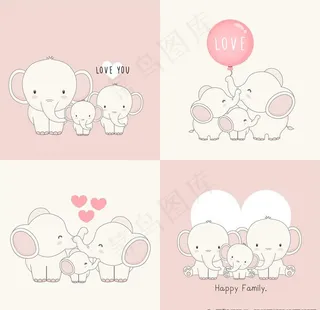 可爱卡通大象图片